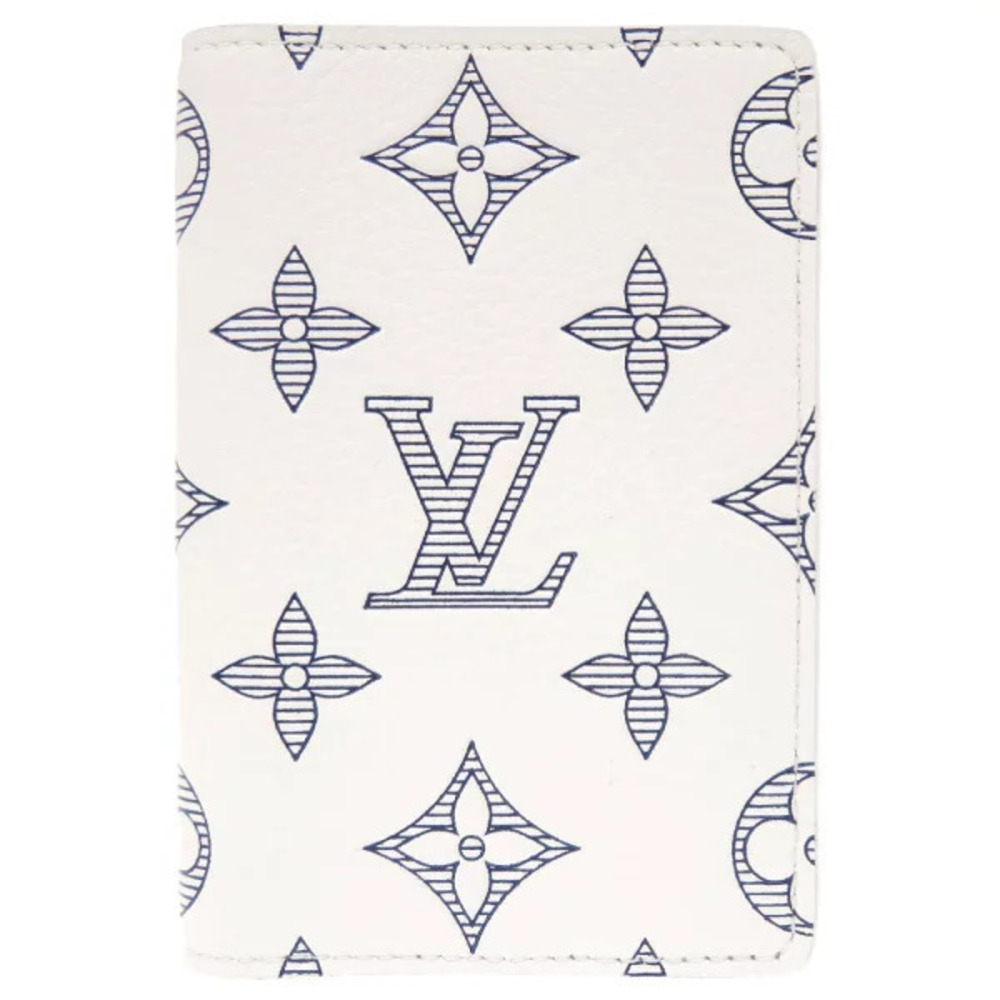 Louis Vuitton Organizer de Poche Shadow Black Blanc White Wallet Pass LV